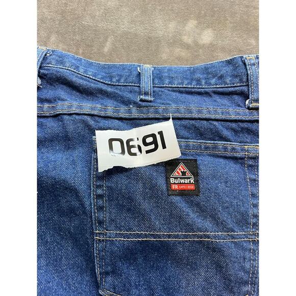 Bulwark FR Jeans Men's 44x34 Flame Resistant Straight Leg with Stretch Blue Pant - Picture 8 of 8